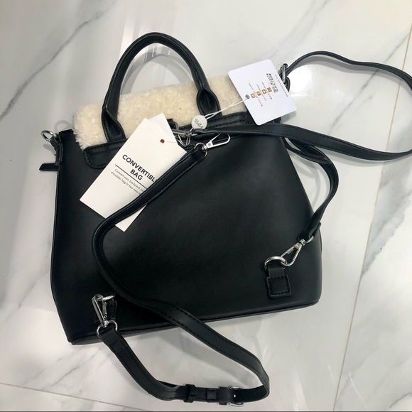 BLACK backpack convertible purse - Picture 2 of 6